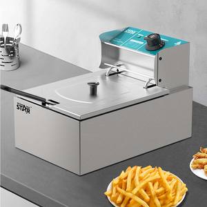 ST-9201 Winning Star 6L Machine française de table en acier inoxydable 1 réservoir 1 panier <span class=keywords><strong>Friteuse</strong></span> à croustilles <span class=keywords><strong>Friteuse</strong></span> électrique - Product Image 3
