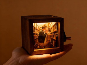 Boîte d'animation <span class=keywords><strong>photo</strong></span> Flipbook, <span class=keywords><strong>Livre</strong></span> <span class=keywords><strong>photo</strong></span> en bois personnalisé avec lumière, Boîte <span class=keywords><strong>photo</strong></span> à manivelle personnalisée, Cadeaux créatifs pour anniversaire - Product Image 3