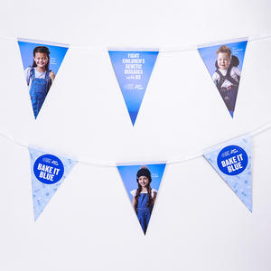 ธงสามเหลี่ยมแบบพกพา พิมพ์โลโก้ตามสั่ง ขนาดตามต้องการ สำหรับตกแต่งงานแต่งงาน ทำจากโพลีเอสเตอร์ ขายส่ง - Product Image 6