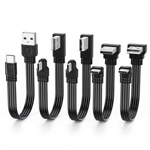 <span class=keywords><strong>C</strong></span>âble de données <span class=keywords><strong>USB</strong></span> 2.0 vers <span class=keywords><strong>Type</strong></span>-<span class=keywords><strong>C</strong></span>, <span class=keywords><strong>c</strong></span>âble plat avec connecteur coudé gauche/droite, en cuivre étamé, <span class=keywords><strong>c</strong></span>âble de charge en silicone pour voiture 2A - Product Image 1