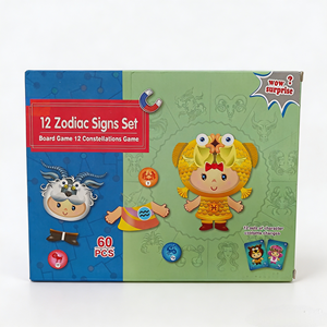 Jeu de <span class=keywords><strong>puzzle</strong></span> magnétique 12 constellations, jouet éducatif pour enfants avec 66 aimants, stylo effaçable et cartes - Product Image 1