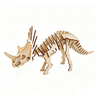 Puzzle en bois 3D, simulation d'animaux, dinosaures, modèle éducatif à assembler soi-même, jouet pour enfants et adultes