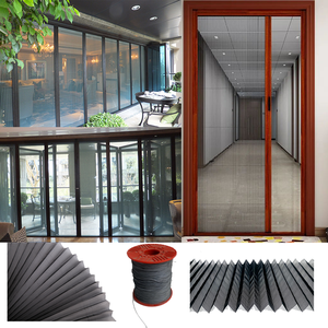 Moderne Grijze Glasvezel Plisse Insect Scherm Mesh Schuifraam Scherm Gaas Opvouwbare Geplooid Gemaakt Plastic Polyester Thuisgebruik - Product Image 2