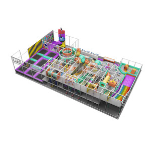 Équipement de jeu intérieur moderne de conception commerciale personnalisé en usine avec grimpeur et toboggan - Product Image 6