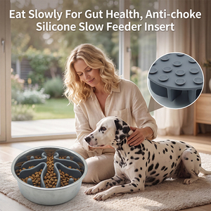 Inserto per ciotola per cani in silicone senza BPA con ventose, tappetino a spirale anti-ingozzamento per animali domestici per abitudini alimentari sane - Product Image 1