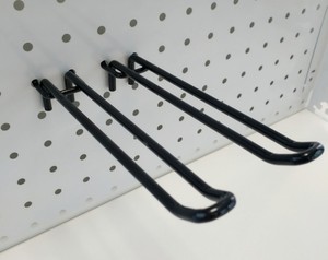 Accesorio de supermercado resistente al óxido de metal blanco, soporte de suspensión de exhibición, gancho de Metal de doble punta de acero para tablero de clavijas - Product Image 2