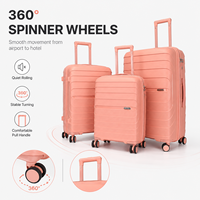 Ensemble de valises rigides OMASKA Custom Spinner à 4 roues, 20, 24 et 28 pouces, résistantes à l'eau, en PP, pour voyages d'affaires