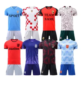 Atacado kits de futebol personalizados, camisas de futebol modelo mais recente design de uniforme de futebol