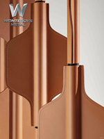 Panneau de séparation en acier inoxydable avec revêtement en cuir PU, séparateur de pièce moderne et luxueux pour bureau, hôtel, salle de conférence