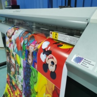 Impresora de inyección de tinta automática Roland RE640 para vinilos flexibles, pancartas, pegatinas para coches, papel de etiquetas con tinta ecosolvente, cabezal DX7, usada en buen estado.