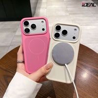 Coque de téléphone en silicone liquide IDEAL Factory avec aimant pour iPhone 18 Pro Max, coque de téléphone en silicone pour iPhone X~17 Pro Max