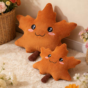Nuevo Cojín de Peluche con Forma de Hoja de Arce, Decoración para el Hogar y el <span class=keywords><strong>Sofá</strong></span>, Regalo de Cumpleaños para Niños, Cojín Suave con Simulación de Hoja - Product Image 5