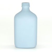 Makronen-Farbige Mattierte Flachglasflasche mit Schraubverschluss Individuell Bemalte Leere Flasche für Wein- und Getränkeverpackungen