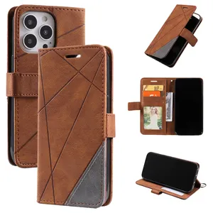 Luxury TPU+PU Flip Wallet Phone Case for iphone 15 14 13 12 pro Fashion leather phone case for iphone 14 13 12 11 for samsung