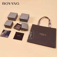 Boîte Cadeau de Luxe Personnalisée Boyang en Cuir PU pour Colliers, Pendentifs et Bagues