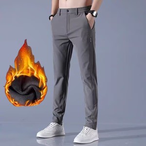 <span class=keywords><strong>Pantalon</strong></span> décontracté en soie glacée pour homme, <span class=keywords><strong>pantalon</strong></span> de travail épais d'hiver, tendance, ample, droit, respirant, <span class=keywords><strong>pantalon</strong></span> de sport, <span class=keywords><strong>pantalon</strong></span> pour homme - Product Image 2
