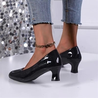 Nouveauté - Chaussures à talons pour femmes grandes tailles avec semelles en caoutchouc de qualité, bout pointu, tendances de la mode estivale, talons bas pour femmes