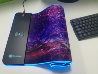Alas Mouse Gaming RGB Nirkabel 15W Cepat, Ukuran Besar 800x300mm, Tebal 4mm, Dapat Dikustomisasi LOGO, Penghangat, Stok Tersedia