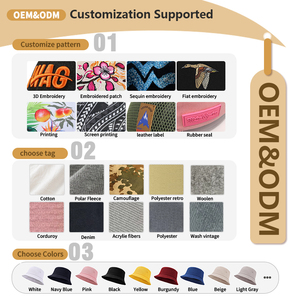 Chapeau Bob Décontracté Quotidien en Coton Respirant avec Broderie Personnalisée, Protection Solaire UPF, Large Bord et Sangle de <span class=keywords><strong>Menton</strong></span> Réglable, Motif Feuille de Dessin Animé - Product Image 3