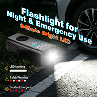 Compresseur d'air électrique intelligent portable rechargeable 150 PSI haute pression avec écran LCD et arrêt automatique, gonfleur de pneus à double valve pour