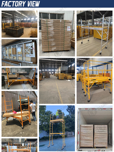 <span class=keywords><strong>Tour</strong></span> d'échafaudage mobile en aluminium robuste, capacité de charge de 300 kg, empilable (<span class=keywords><strong>2</strong></span> unités), pour la rénovation d'hôtels, les ateliers et la construction extérieure - Product Image 5