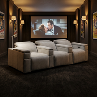 Fauteuil inclinable en velours pour home cinéma, toucher doux et luxueux, élégant, pour salle de cinéma