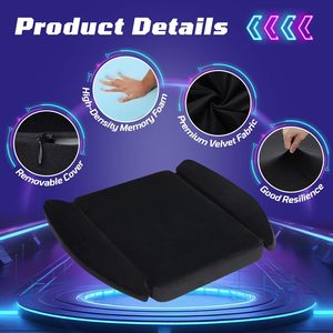 Cojín para Silla de Juego, Cojín para Respaldo, Extra Grande y Ancho, Espuma Viscoelástica, Correa Larga, para Estar Sentado <span class=keywords><strong>por</strong></span> Tiempo Prolongado, Terciopelo Negro, Extraíble y Lavable - Product Image 6