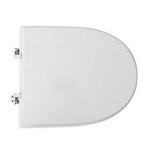 Sedile WC per Simas Europa 2 Forma 4, Bianco, Lunghezza 50,5 cm, Cerniere a Sospensione - Product Image 1