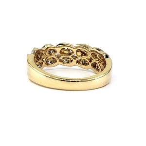 Chine Direct Usine Bijoux Top ventes Meilleure Qualité 14k Or Jaune Massif Diamant Naturel Rond Twist Alliance Pour Cadeau - Product Image 2