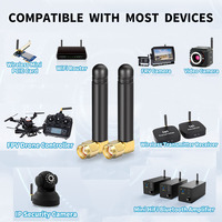 Antenne externe WiFi double bande de haute qualité, vente chaude, 5 GHz 5,8 G, omnidirectionnelle, petite antenne WiFi Bluetooth mini RP SMA double