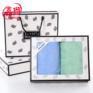 Juego de Toallas de Coral Xinshang, 35x75cm 70x140cm, Morado, Caja de Regalo para Boda, Logotipo Personalizado - Product Image 5