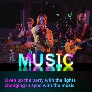 ไฟ LED ตัวอักษรเปลี่ยนสีได้ ใช้พลังงานจาก USB <span class=keywords><strong>ค</strong></span>วบ<span class=keywords><strong>ค</strong></span>ุมผ่านแอพ กันน้ำระดับ IP65 ไฟโฆษณาสำหรับกลางคืน - Product Image 6