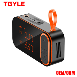 Compresseur d'air portable ABS pour voiture, <span class=keywords><strong>mini</strong></span> gonfleur de pneus multifonctionnel, manomètre numérique, lumière d'urgence sans fil pour voiture et vélo - Product Image 1