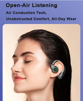 Écouteurs sans fil C52 OWS pour le sport avec indicateur de batterie LED, appels mains libres et tour d'oreille