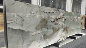 벽 타일, 고급 설화 석고 반투명 돌 욕실을위한 cristallo 티파니 녹색 규암 석판, emanuelle 라이트 그린 대리석 - Product Image 5