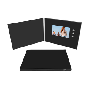 Carte de vœux vidéo compacte de 5 pouces, rechargeable, personnalisable, prend en charge les formats JPEG/<span class=keywords><strong>GIF</strong></span>/BMP MP3/MP4 pour l'immobilier/les associations caritatives/les commémorations de bébés - Product Image 3