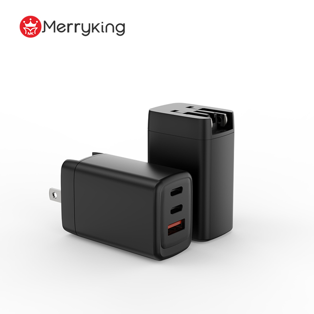 New Interchangeable GaN 3-Port Fast Charging PD QC  Charger  65w GaN Fast Charger Adapter Power Supply