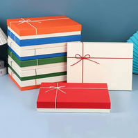 Boîte rectangulaire en carton ondulé avec poignée, taille et couleur personnalisables, imprimée avec un motif, pour cadeaux d'anniversaire, foulards, souvenirs, rangement vide