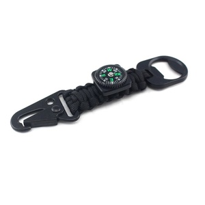 Outdoor 4 in 1 EDC <b>Tool</b> Survival 550 Nylon Paracord Keyrings Buckle for Pants With Compass and Bottle Opener - Product Image 4