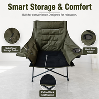Silla de Playa Plegable Portátil con Marco de Acero y Tela Oxford, Estilo Pesca, con Calefacción, Muebles de Exterior con Logotipo Personalizado