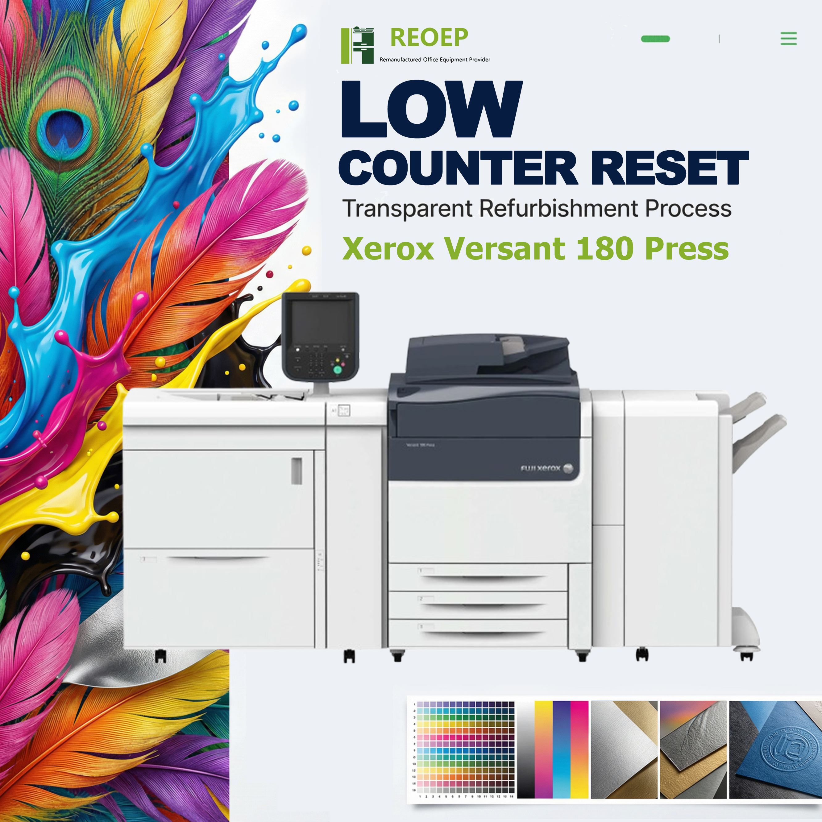 REOEP Heavy Duty Second Hand For XErox Versant 180 80 A3 General Digital Copier High Speed