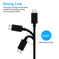 Cable de datos de carga rápida tipo USB C a Micro USB V8, Cable de carga rápida 1 pies 3 pies 6 pies 10 pies