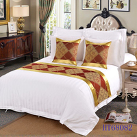 Draps de lit en coton égyptien de luxe blancs 400TC, ensemble de literie double king size, collection hôtel
