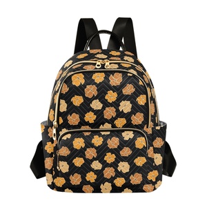 Hawaiian Puakenikeni Flower Desgin Quilt Polyester Girls Junior School Bags Aloha <b>Small</b> Custom Student <b>Backpack</b> With Logo - Product Image 1