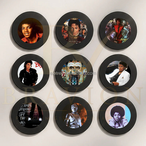 Bravion Custom OEM Michael Jackson Music Vinyl <strong>Record</strong> <strong>Player</strong> Michael Jackson Album Rotating CD NFC Music Fridge Magnet <strong>Speaker</strong> - Product Image 2