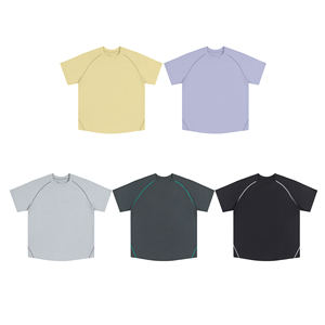 खेल 220gsm पुरुषों के त्वरित सूखे बुना हुआ 100% पॉलिएस्टर सादे खाली कस्टम लोगो ठंडा महसूस लाइन स्प्लिंग स्ट्रीट शैली जिम - Product Image 2