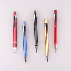 Wholesale Metal Press Rod Aluminum Multi-Color Ballpoint <b>Pen</b> With Custom Engraved Printable Logo for Stationery Gift - Product Image 1