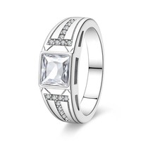 Bague pour homme en argent sterling S925 incrustée de zircon, bijoux fins de haute qualité, cadeau pour lui, bague tendance pour homme, support du dropshipping
