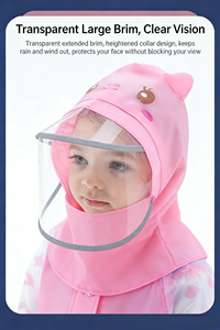 Veste de <span class=keywords><strong>pluie</strong></span> longue imperméable en EVA légère à imprimé dessin animé personnalisé pour les enfants d'âge scolaire - Product Image 3