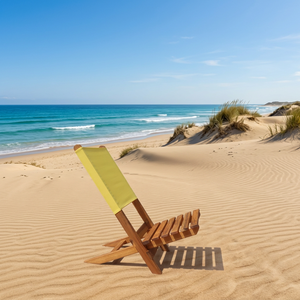 Chaise de plage portable de luxe moderne en pin massif, best-seller - Design contemporain, imperméable, légère, pour usage extérieur - Product Image 4